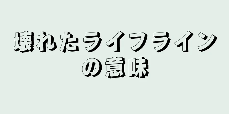 壊れたライフラインの意味