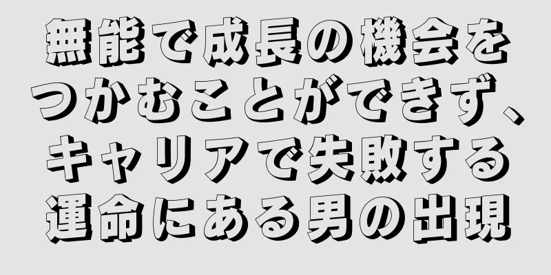 無能で成長の機会をつかむことができず、キャリアで失敗する運命にある男の出現