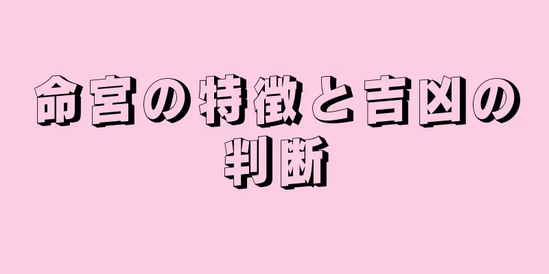 命宮の特徴と吉凶の判断