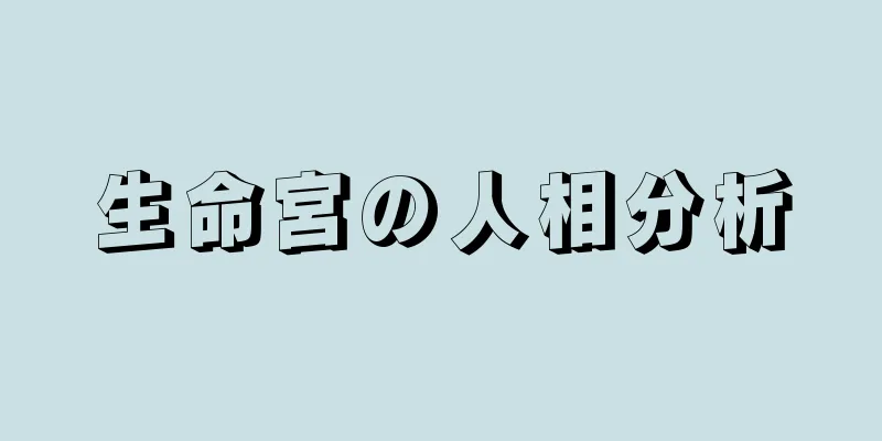 生命宮の人相分析