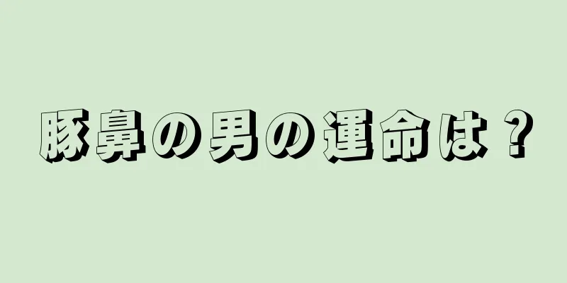 豚鼻の男の運命は？