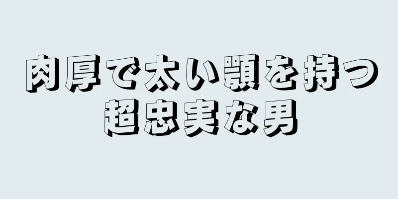 肉厚で太い顎を持つ超忠実な男