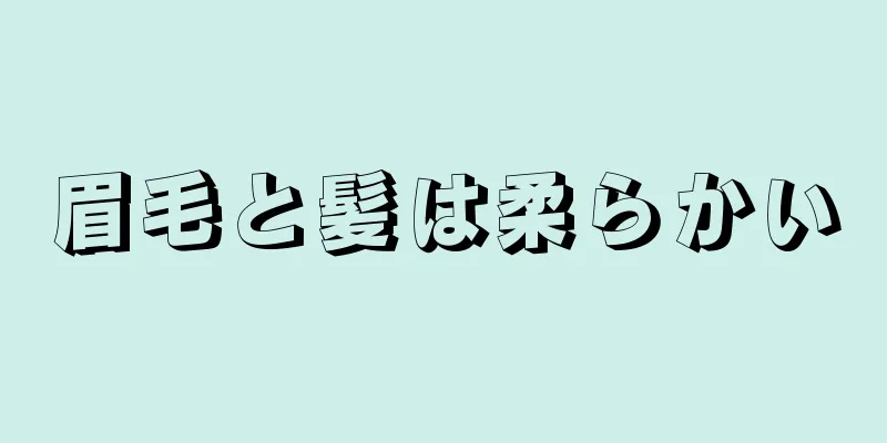 眉毛と髪は柔らかい