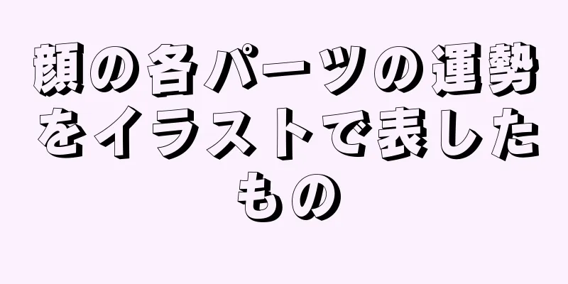 顔の各パーツの運勢をイラストで表したもの