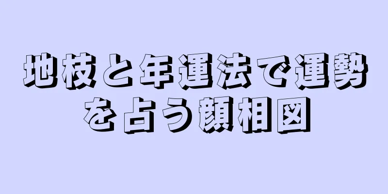 地枝と年運法で運勢を占う顔相図