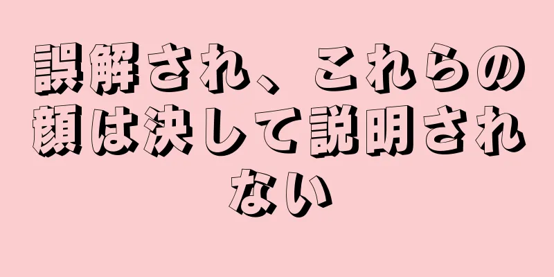 誤解され、これらの顔は決して説明されない