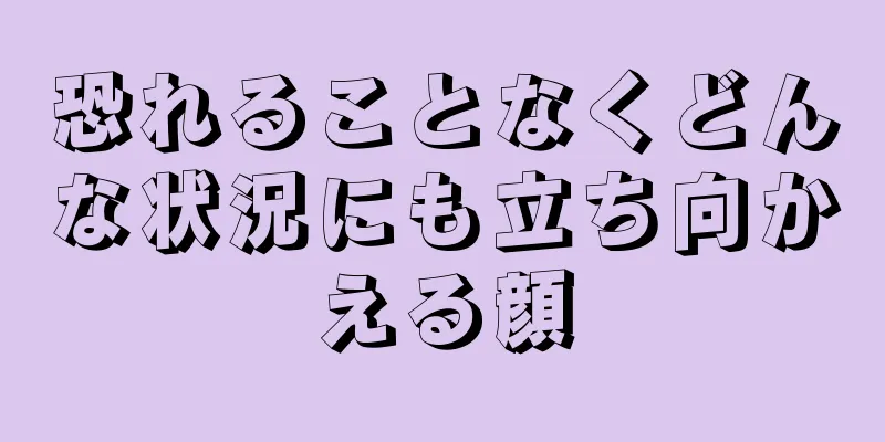 恐れることなくどんな状況にも立ち向かえる顔