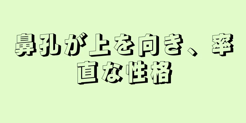 鼻孔が上を向き、率直な性格