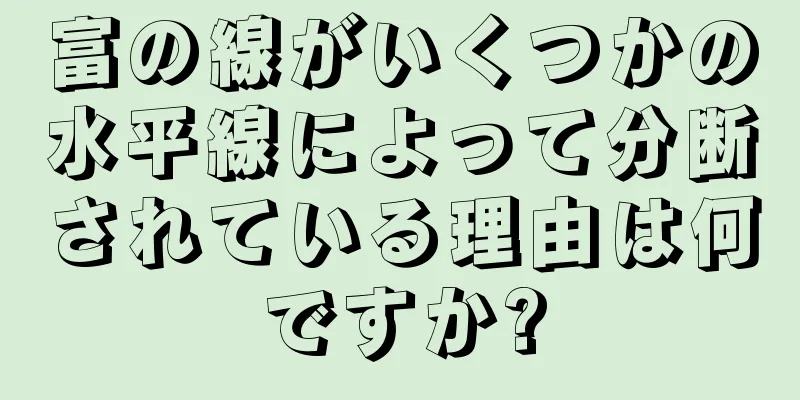 富の線がいくつかの水平線によって分断されている理由は何ですか?