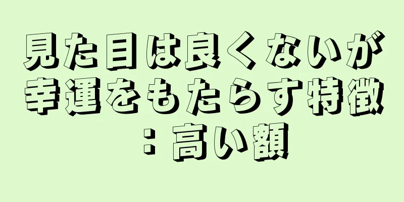 見た目は良くないが幸運をもたらす特徴：高い額