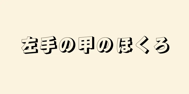 左手の甲のほくろ