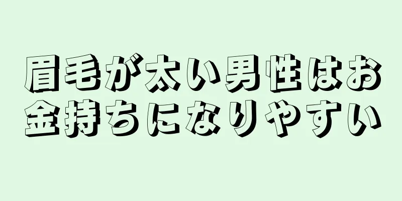 眉毛が太い男性はお金持ちになりやすい