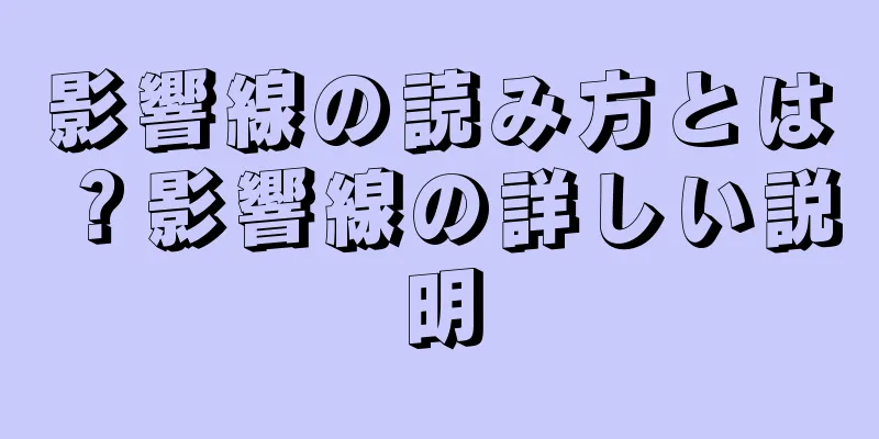 影響線の読み方とは？影響線の詳しい説明