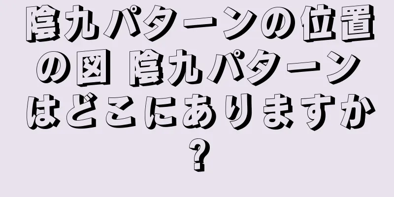 陰九パターンの位置の図 陰九パターンはどこにありますか?