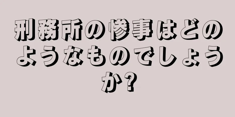 刑務所の惨事はどのようなものでしょうか?