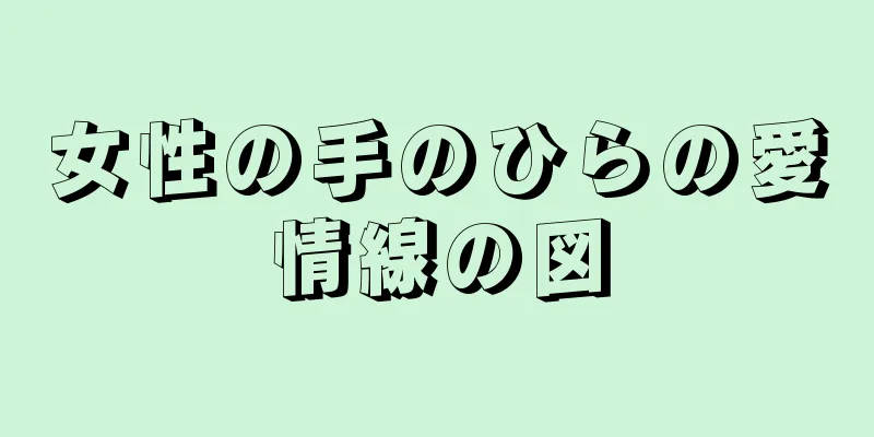 女性の手のひらの愛情線の図