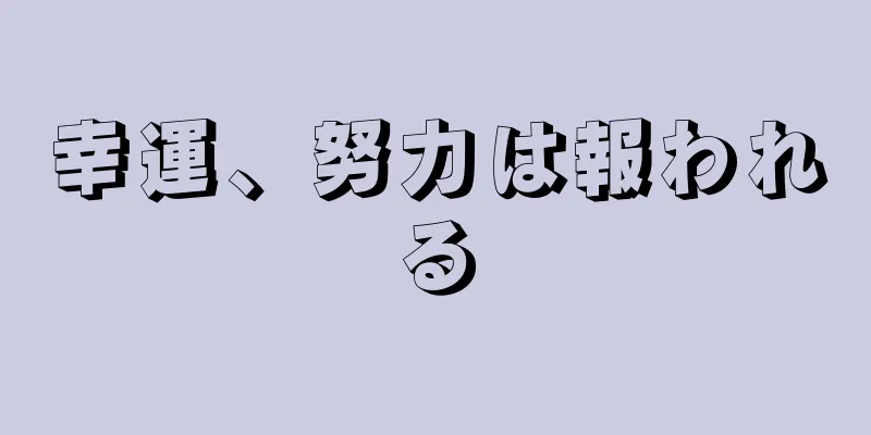 幸運、努力は報われる