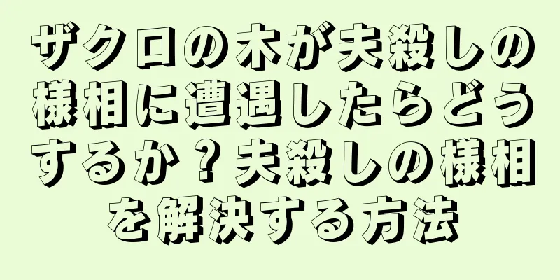 ザクロの木が夫殺しの様相に遭遇したらどうするか？夫殺しの様相を解決する方法