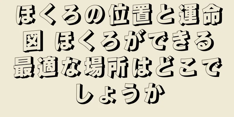 ほくろの位置と運命図 ほくろができる最適な場所はどこでしょうか