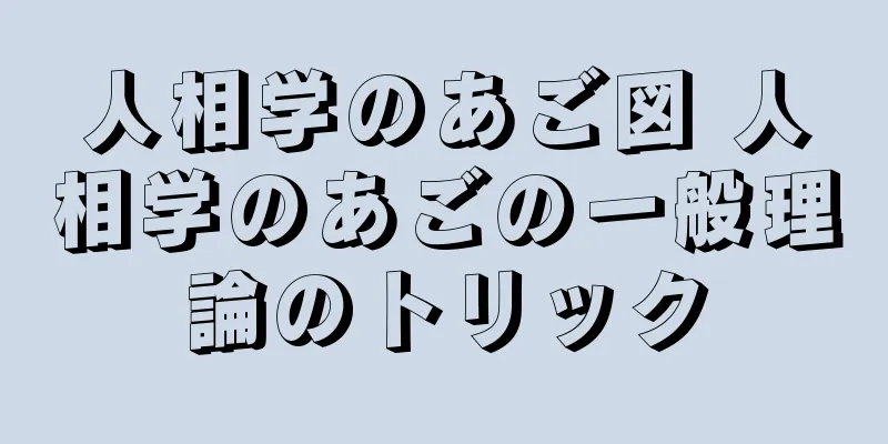 人相学のあご図 人相学のあごの一般理論のトリック