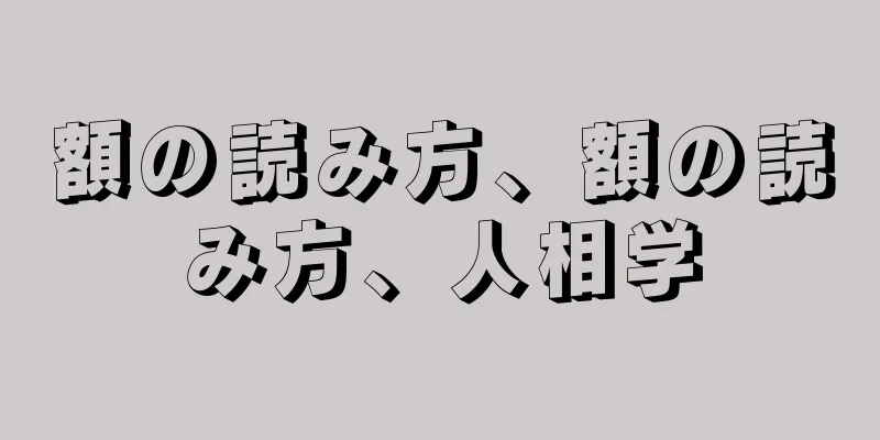 額の読み方、額の読み方、人相学