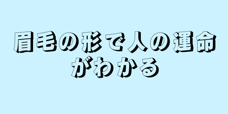 眉毛の形で人の運命がわかる