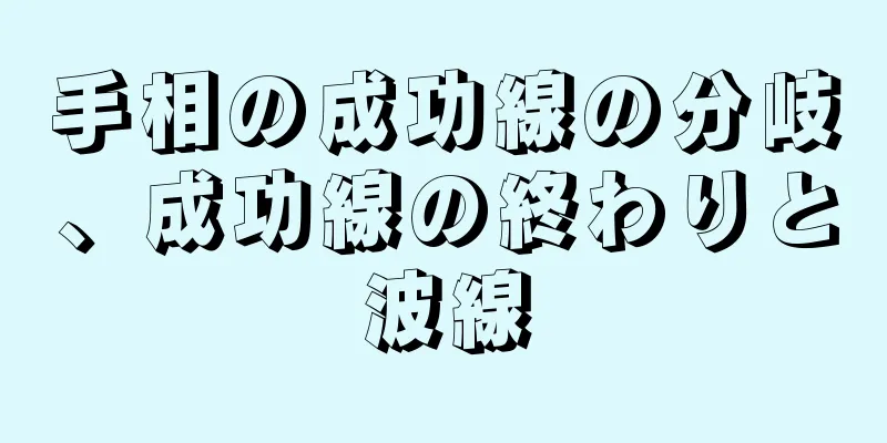 手相の成功線の分岐、成功線の終わりと波線