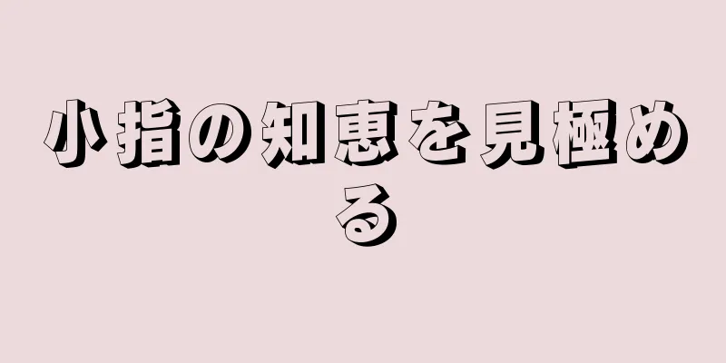 小指の知恵を見極める