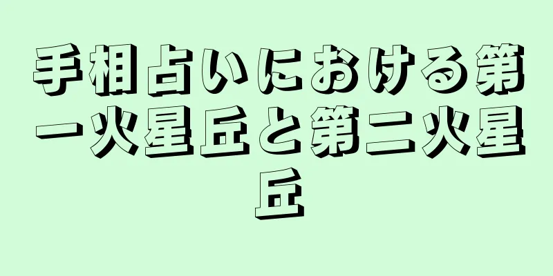 手相占いにおける第一火星丘と第二火星丘