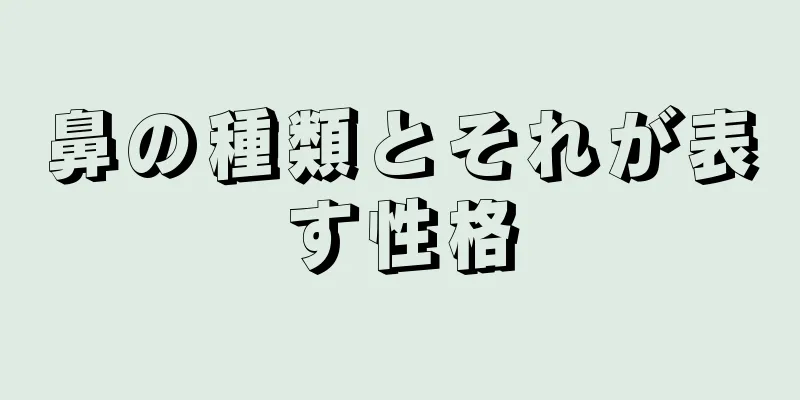 鼻の種類とそれが表す性格