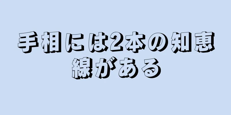 手相には2本の知恵線がある