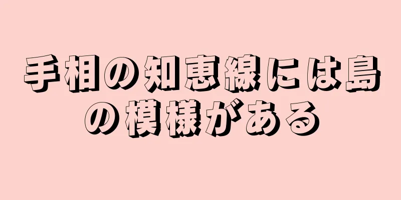 手相の知恵線には島の模様がある