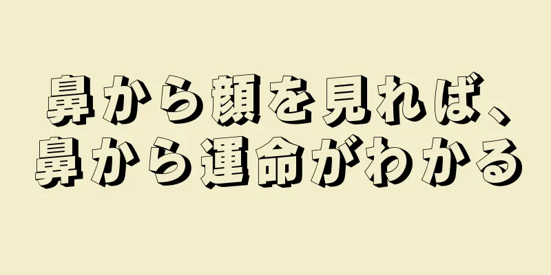 鼻から顔を見れば、鼻から運命がわかる