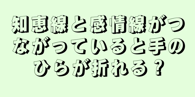 知恵線と感情線がつながっていると手のひらが折れる？