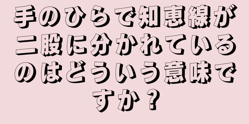 手のひらで知恵線が二股に分かれているのはどういう意味ですか？