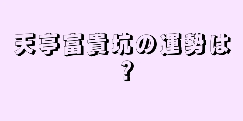 天亭富貴坑の運勢は？