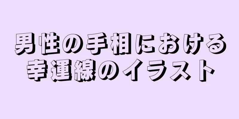 男性の手相における幸運線のイラスト