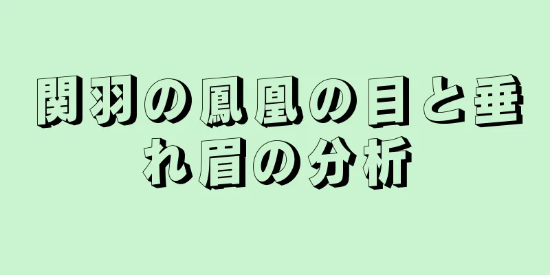 関羽の鳳凰の目と垂れ眉の分析