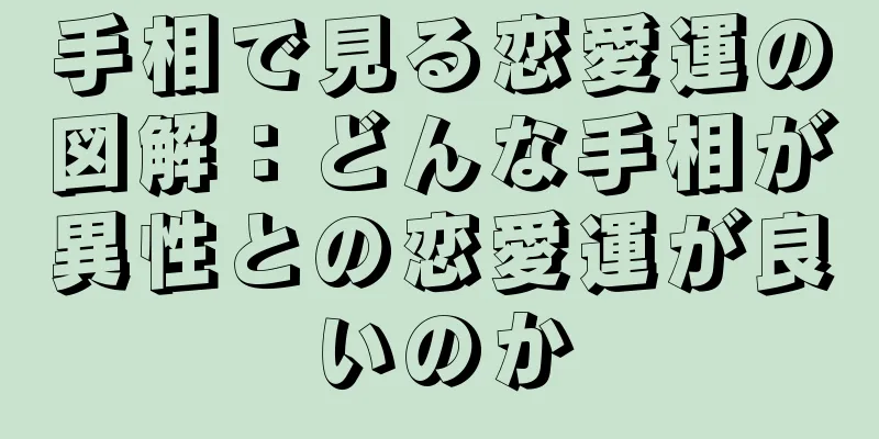 手相で見る恋愛運の図解：どんな手相が異性との恋愛運が良いのか