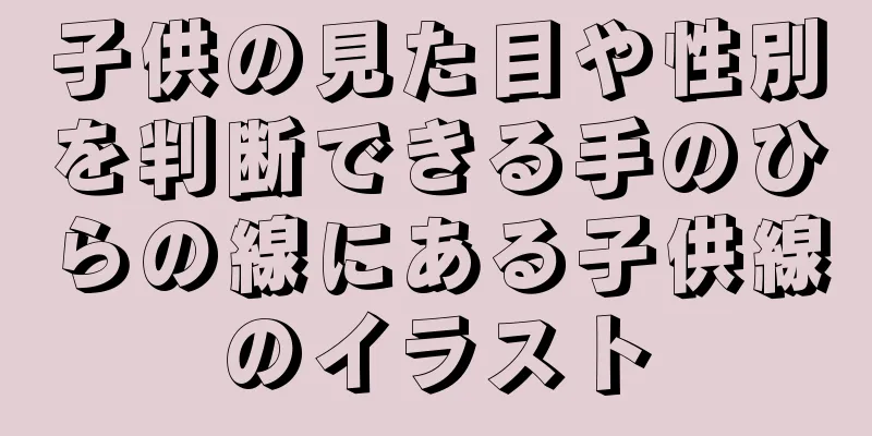 子供の見た目や性別を判断できる手のひらの線にある子供線のイラスト