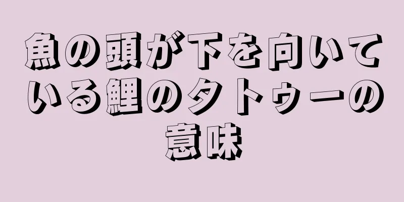 魚の頭が下を向いている鯉のタトゥーの意味