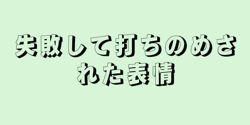 失敗して打ちのめされた表情