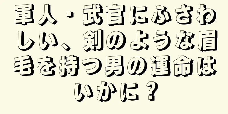 軍人・武官にふさわしい、剣のような眉毛を持つ男の運命はいかに？