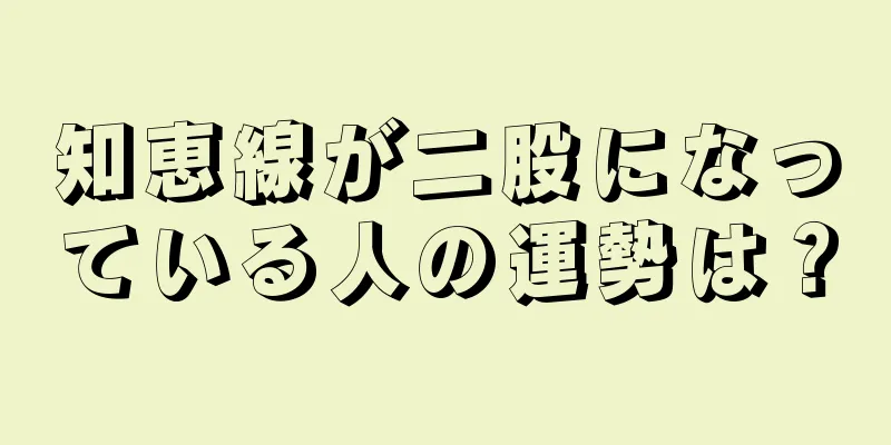 知恵線が二股になっている人の運勢は？