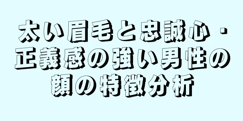 太い眉毛と忠誠心・正義感の強い男性の顔の特徴分析