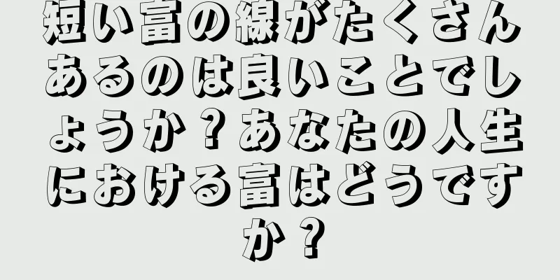 短い富の線がたくさんあるのは良いことでしょうか？あなたの人生における富はどうですか？