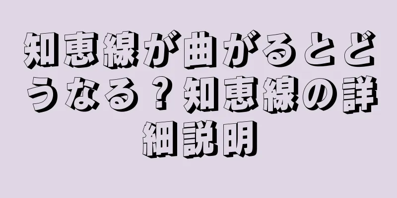 知恵線が曲がるとどうなる？知恵線の詳細説明