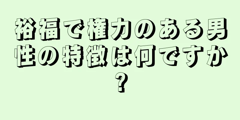 裕福で権力のある男性の特徴は何ですか?