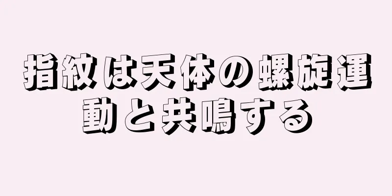 指紋は天体の螺旋運動と共鳴する