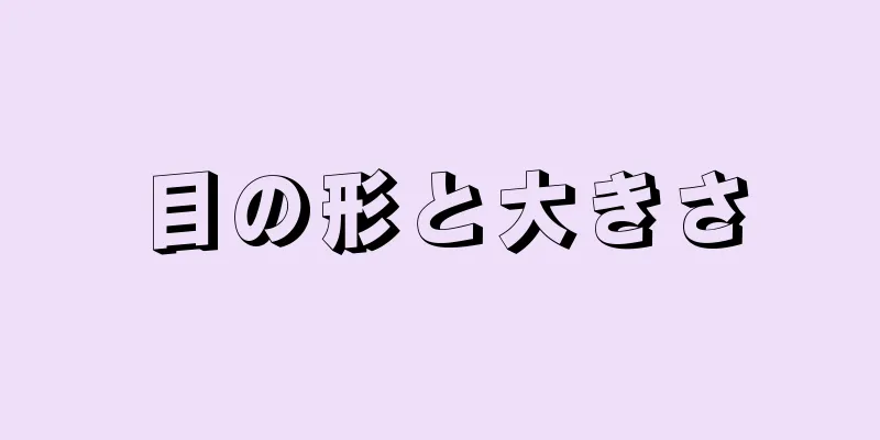 目の形と大きさ